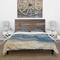 Designart 'Coast Blue Sea Waves Watercolour' Traditional Bedding Set - Duvet Cover & Shams